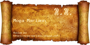 Moga Mariann névjegykártya